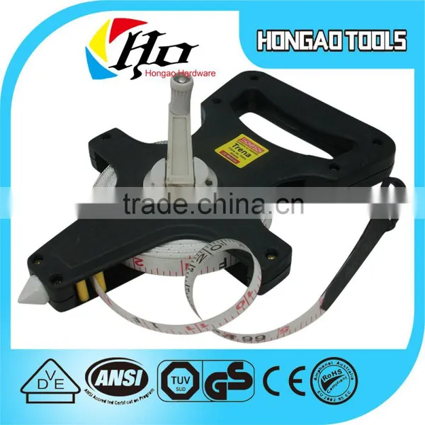 Wholesale White Metric and Inch Plastic Hook Blade Fiber Glass Plastic Measuring Tape photo-2