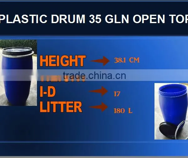 Plastic Drum 35 Gallon Open Top