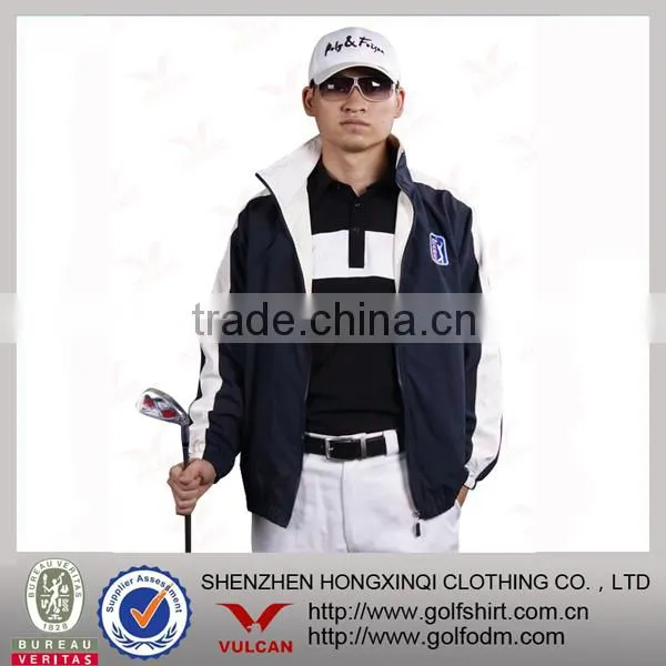 Customized Nylon Waterproof Material Men's Long Sleeves Golf Jacket