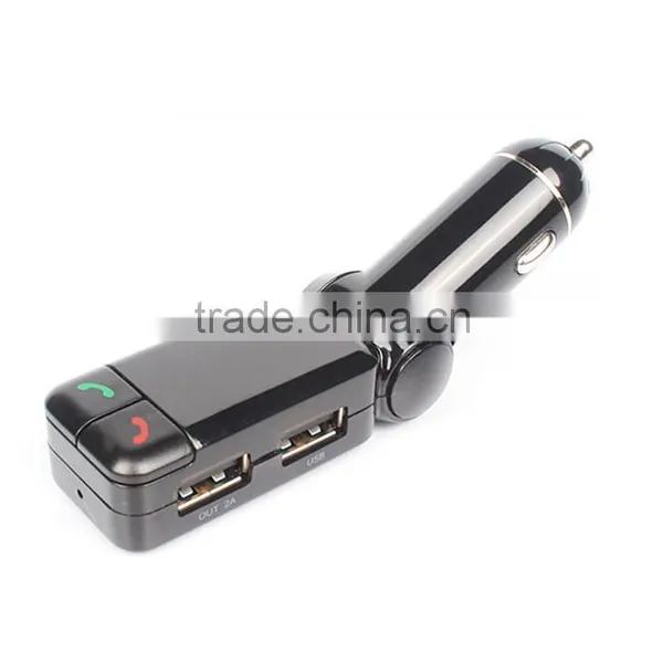 Multifunction Car Bluetooth FM Transmitter With Car Charger, Dual USB Port and USB Music Play photo-2