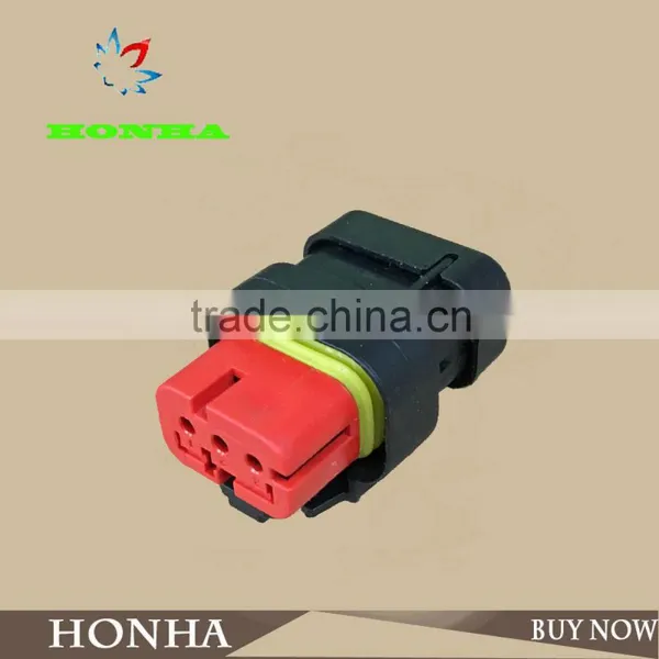 776523-1 PA66 black TE Tyco 3 pins female auto wire harness connectors