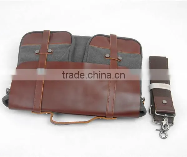 Full Grain Leather Vintage Shoulder Bag Man Messenger Laptop Bag photo-2