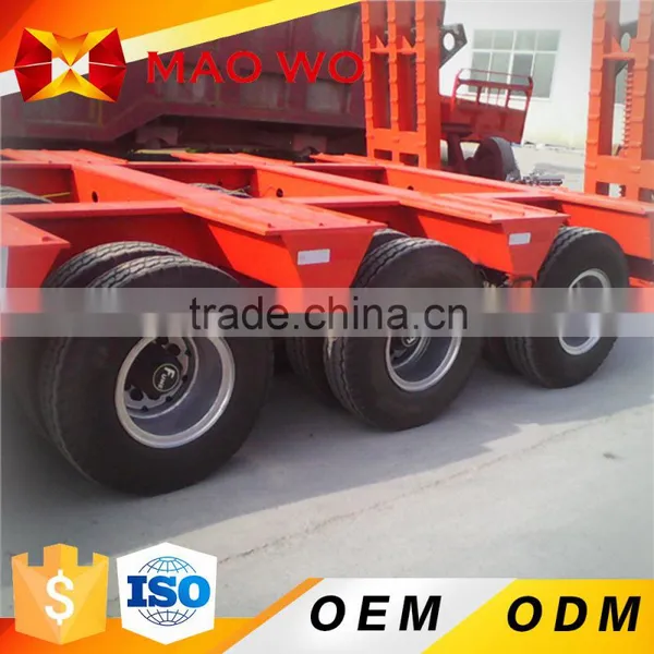 ODM Factory Solar Light Tower Leaf Spring 3 Axle Flatbed Semi Trailer in African photo-6