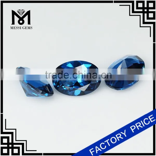 Messi Gems Hotsale Product Oval 10 x 14 120# Blue Synthetic Spinel photo-3