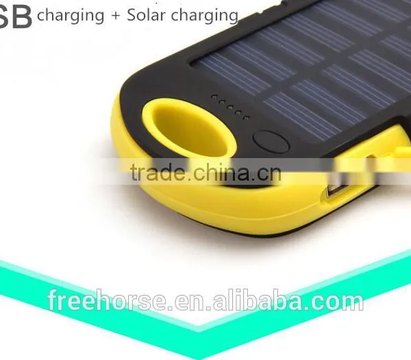 Manufacturer China,8000mAh Solar Power Bank Charger Solar Cell Phone Charger With Led Light photo-5