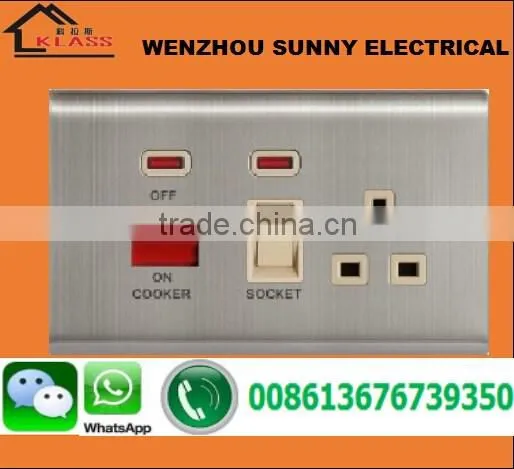 Steel Stainless 13A Universal Electrical Power Socket photo-5