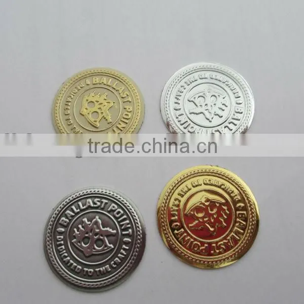 Metal Sticker, Embossed Label, Aluminum Bottle Badge