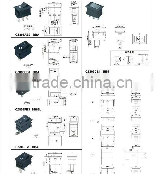 Chzjcz/rocker Switch,Automotive Rocker Switches/*-/-11//*-1 168579-Car Rocker Switch photo-6