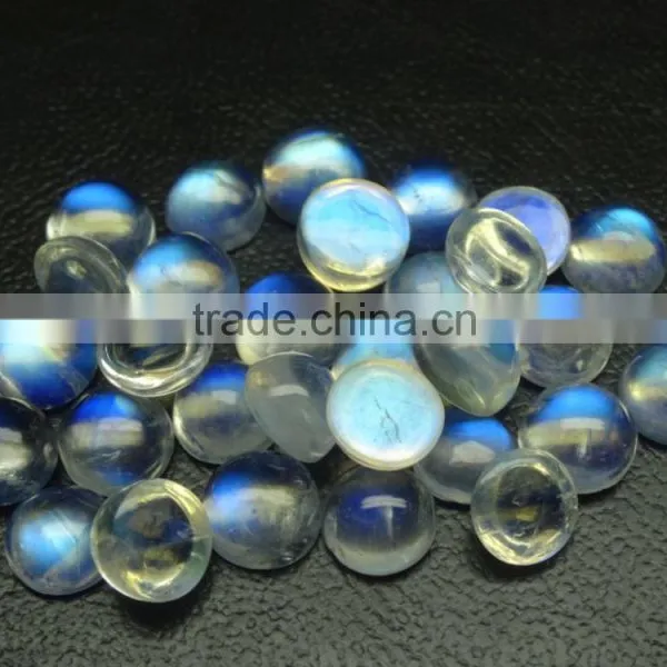 Natural Round Shape Loose Gemstone Rainbow Moonstone, 8mm Rainbow Moonstone Cabs photo-4
