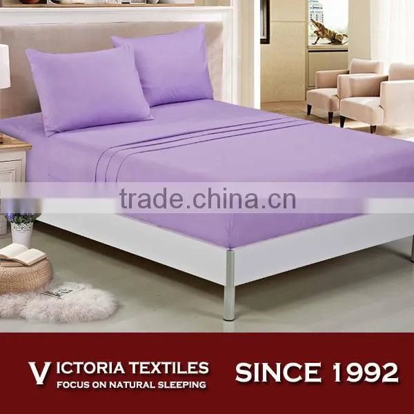 Purple Color Fitted Sheets Set 100% Microfiber Bedding Sheets Set All Sizes