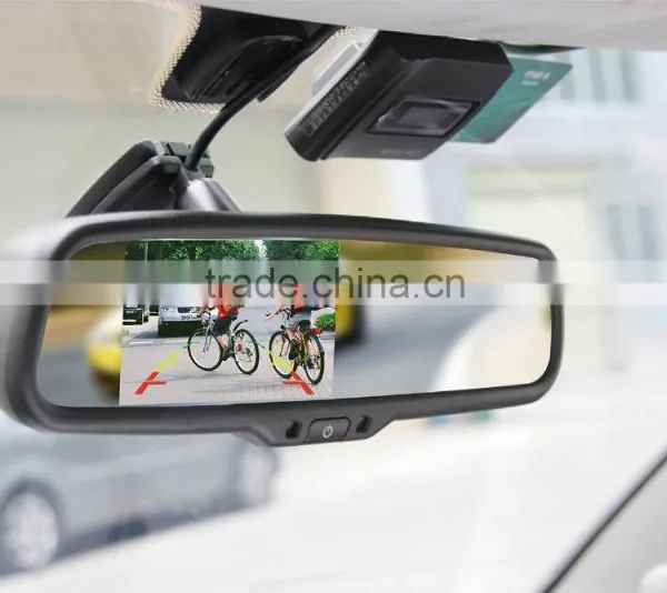 4.3 Inch Car Rear View Mirror Monitor and HD 1080p Camera DVR With 2 AV-in photo-4