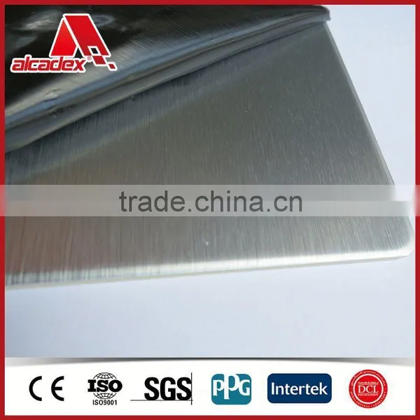 Silver Brush Aluminum Composite Panel Polyethylene Core Material