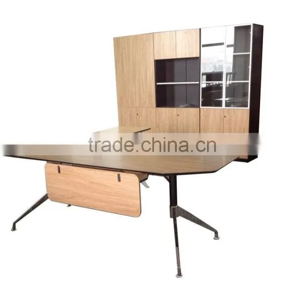 Modern Design Anormalours Shape Table Top Wooden Office Table photo-2
