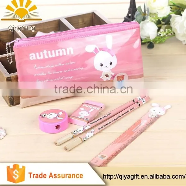 wholesale Promotional waterproof cartoon cute School Stationery Set For teenagers and kids