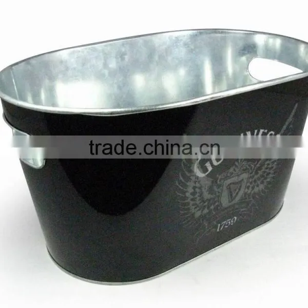 Customized Galvanized Tin Ice Bucket, Metal Ice Bucket With Handle photo-2