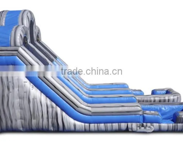 2016 Kids and Adults Used Inflatable Water Slide Pool Double Lane Inflatable Slide/wet Slider/waterslide Sale photo-3
