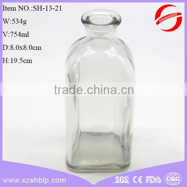 700~750ml Square Wonderful Harmony Transparent Aroma Diffuser Glass Bottle photo-3