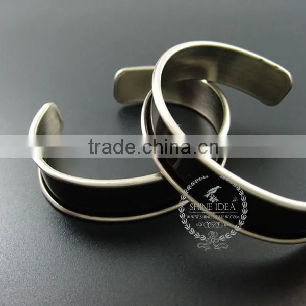 11mm Width Bezel,60mm Diameter Gun Black Vintage Style Bangle Adjustable Bracelet DIY Supplies,findings 1900107 photo-3