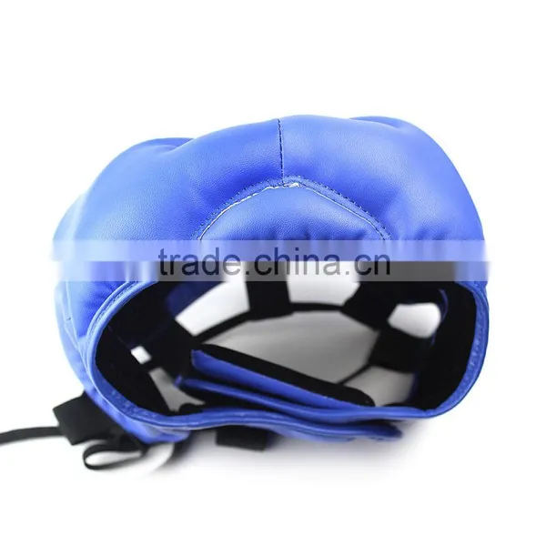 Leather Head Guard Helmet Blue OEM photo-6