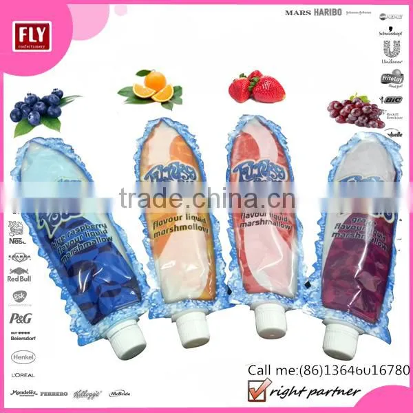 Assorted Fruit Flavour Liquid Marshmallow Foam Candy photo-2