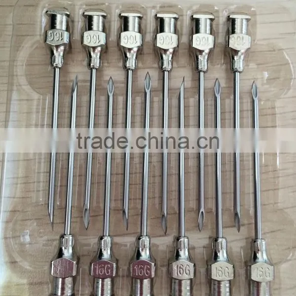 12pcs Stainless Steel Syringe Needle Livestock Chicken Sheep Hog Cattle 8 Sizes photo-4