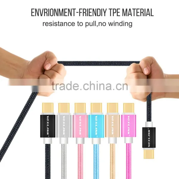 Voxlink Od=3.3mm Fast Charging Gold Plated Usb Type c to Type c Charger Cable Male to Male,0.5m/1m/1.5m/2m/3m Optional photo-5