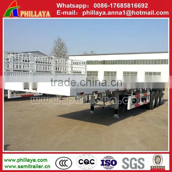 Good Factory3 Axles Drop Deck Flat Bed Semi Trailer for Transport Container Trailer photo-4