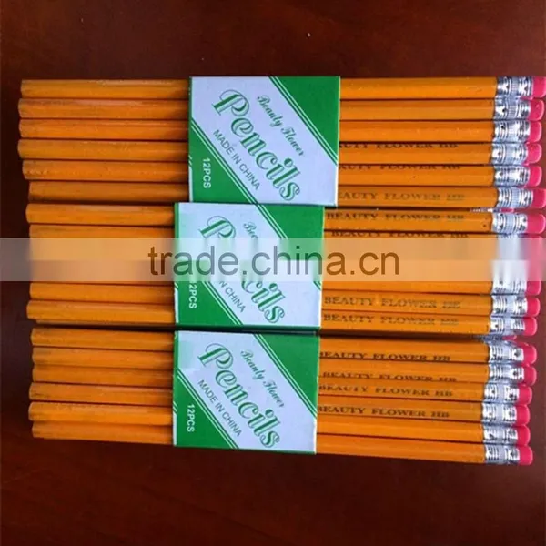 7" Black Lead Hexgonal HB Yellow Pencil photo-4