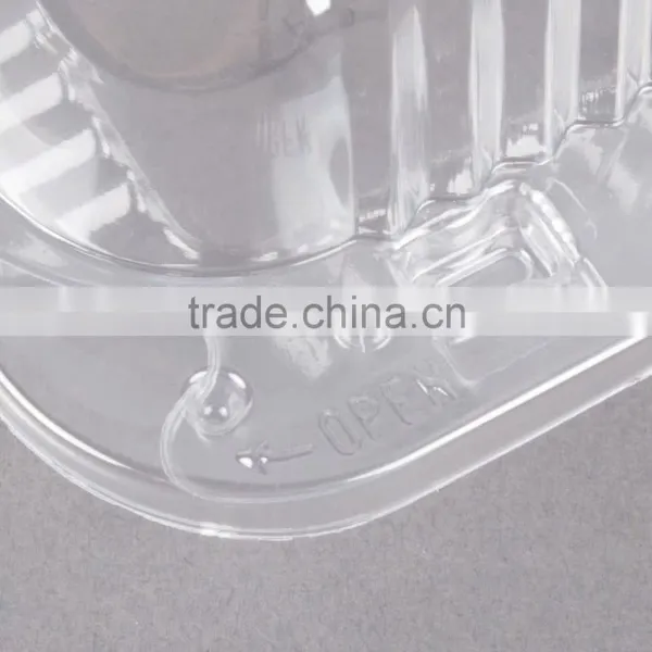 OPS Plastic Clear Clamshell Cake Container With Dome Hinged Lid Cheap Price photo-6