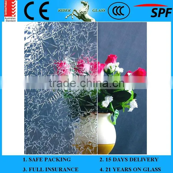 3.5mm Patterned/Rolled/Figured Glass(Gonshi; Rose; Raindown; Diamond; Mistlite; Oceanic; Chinchilla) photo-2