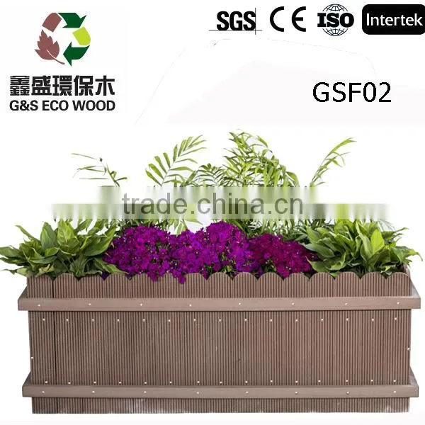Hot Plastic Wood Outdoor Flower Box Beautiful WPC Planter photo-6