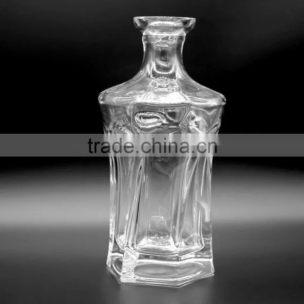 500ml Crystal Glass Bottle For Whisky With Cork Cap