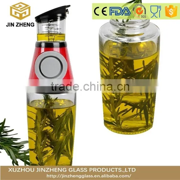 500ml Oil Vinegar Sauce Glass Bottle Pump Spray Container Cruet Condiment Dispenser With Measure Scales Home Kitchen Tools photo-2