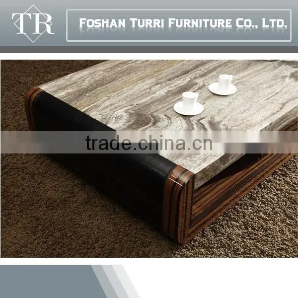 High End Classic Model Wooden Base Marble Coffee Table photo-3