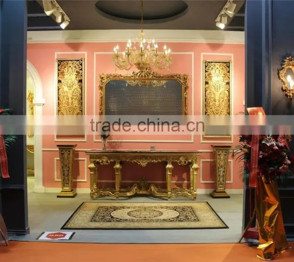 Fancy Gold Leaf Polyresin Wall Mirror on Sale photo-4