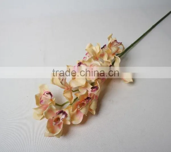 Real Touch Decorative Artificial Cymbidium Orchid Flower for Landscaping Decoration photo-5