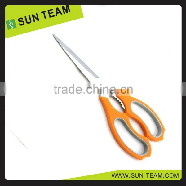 SK058 10-1/2" Professional Stainless Steel Bulk Kitchen Scissors With Bottle Opener photo-6