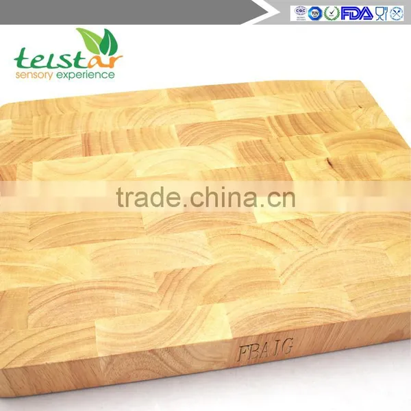 Rubber Wood Chopping Block Cutting Board With End Grain for Vegetable and Fruit and Other Food photo-4