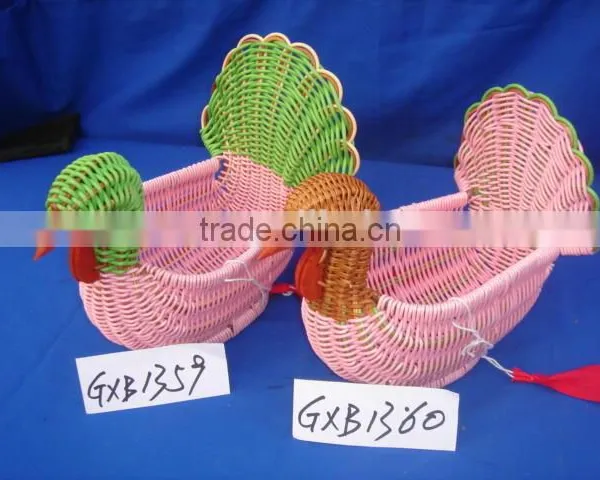 Plastic Rattan Storage Basket Animal Shape Basket Popular Design photo-5