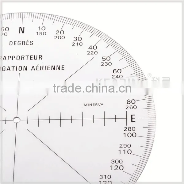 Kearing Round Shape Plastic Aviation Protracotr 360 Degree for Flying Direction Guiding #KRP-1 photo-5
