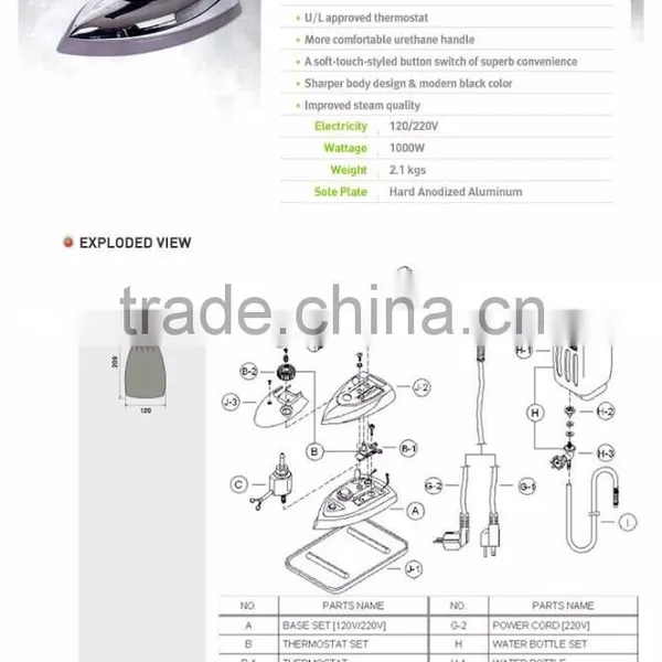 SILVER STAR GRAVITY IRON/ BOTTLE IRON ES-94AII photo-5