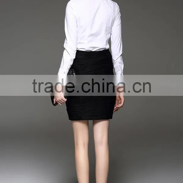 Intellectual Modern Ladies Long Sleeve Non-iron White Formal Shirt photo-3