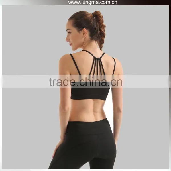 Custom Girls Crossfit 73% Polyester 27% Spandex High Support Yoga Sports Bra Custom photo-3