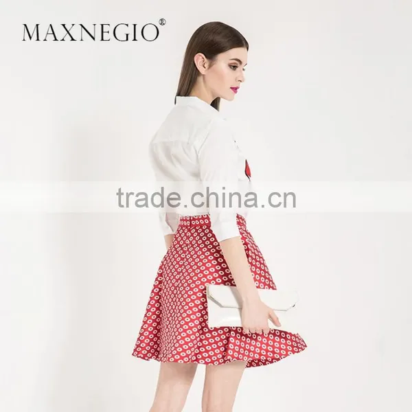 Nice Design High Quality Latest Fashion Elegant Clothes Manufacturer Guangzhou Women Smart Casual Dress 2016 photo-2
