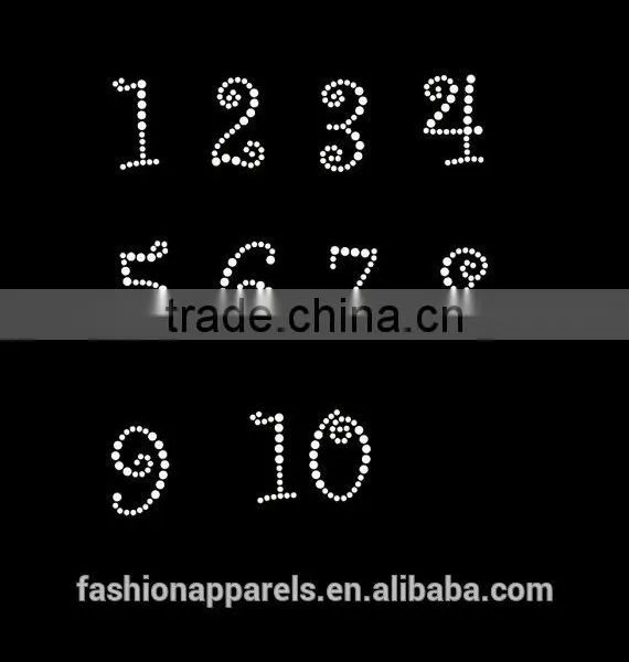 Crystal Number Custom Tennis Hot Fix Rhinestone for Clothing photo-2