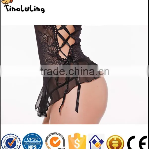 Sexy Lingerie Hot Erotic Lingerie Sexy Dressing Gown Costumes Sleepwear Sexy Babydoll Pajamas for Women Manufactuer photo-4