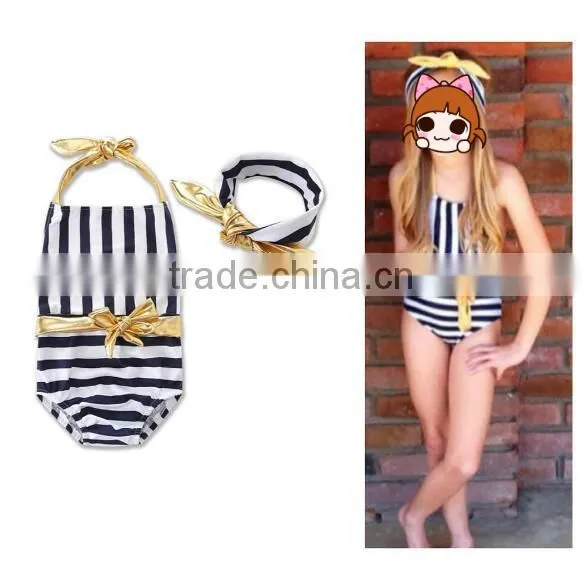 Summer Swimwear Small Bikini Top Stripe Bloomer Unique Baby Girl Names Images photo-2
