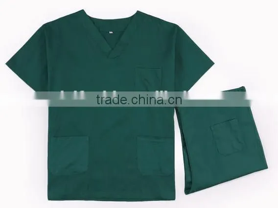 Customize Plain Blank Unisex Doctor Nurse Hospital Scrub/ Medical Uniform photo-3
