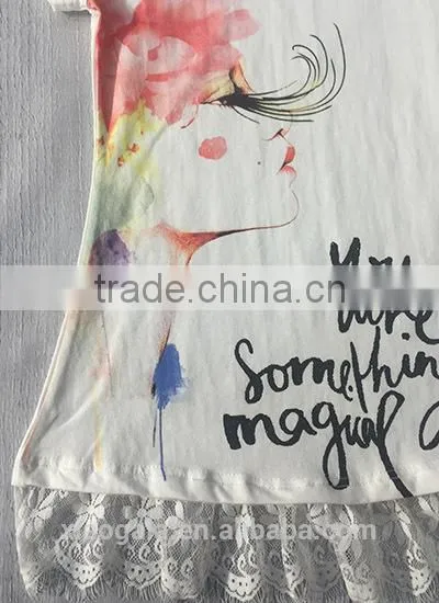 2016 New Design T-shirt for Girls OEM photo-4