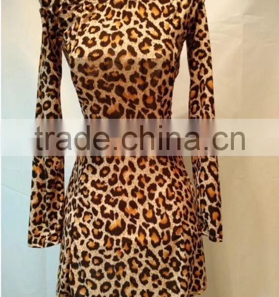 Women Leopard Sexy Sleeveless Dresses photo-2